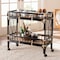 Bali & Pari Dalinda Modern Bohemian Two-Tone Black and Natural Brown Rattan 2-Tier Kitchen Cart 241-13396-ZORO - alternate 5